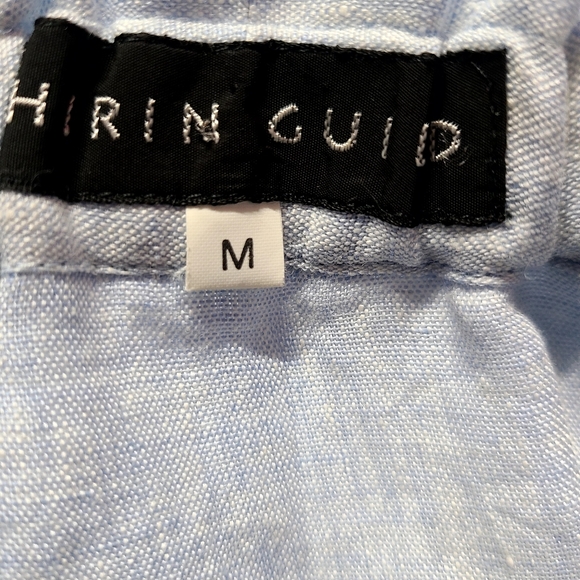 Shirin Guild Light Blue Maxi Skirt & Top Set 100% Linen Blue Size Med/Large - Picture 7 of 8